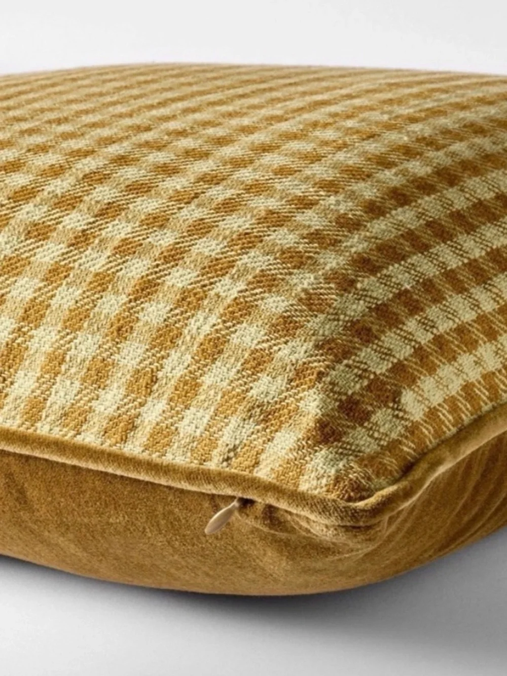 New Threshold x Studio McGee Gingham Velvet Decorative Throw Pillow